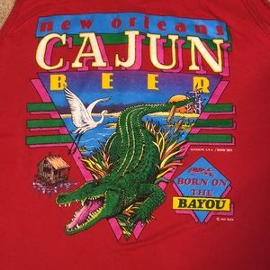 Mens XL New Orleans Beer Bayou Cajun tank Top